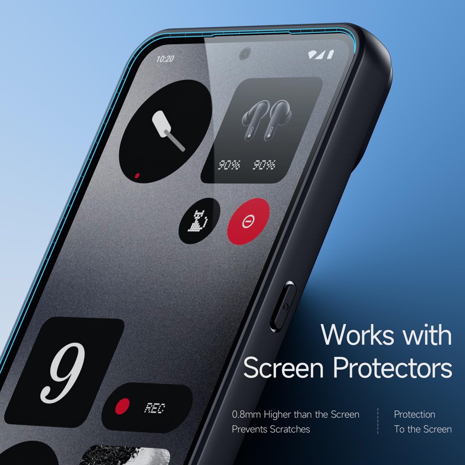 美品　CMF by Nothing Phone1 フィルム付 Nothing CMF Phone 1 ガラスフィルム 強化ガラス 覗き見防止 2枚